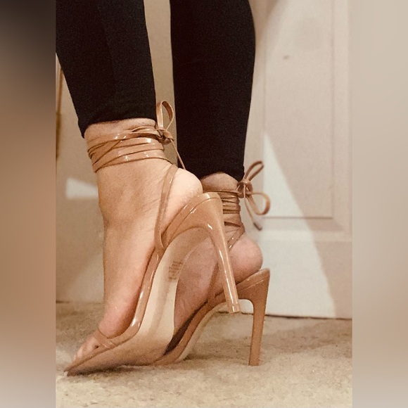 🤎NEVER WORN! Steve Madden Heels | Wrap-Around | Tan | Size 9.5 | 4.5 in. - Picture 5 of 15